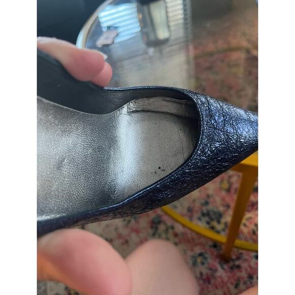 Stuart Weitzman Metallic Blue Stiletto Pumps Women’s Size 7 - Picture 9 of 14